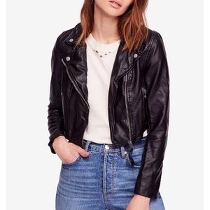 Free people Vegan leather jacket